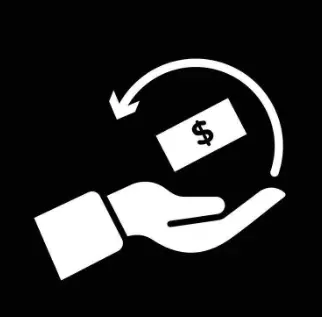 Refund process and product return policy icon