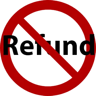No refund available icon for non-refundable purchases
